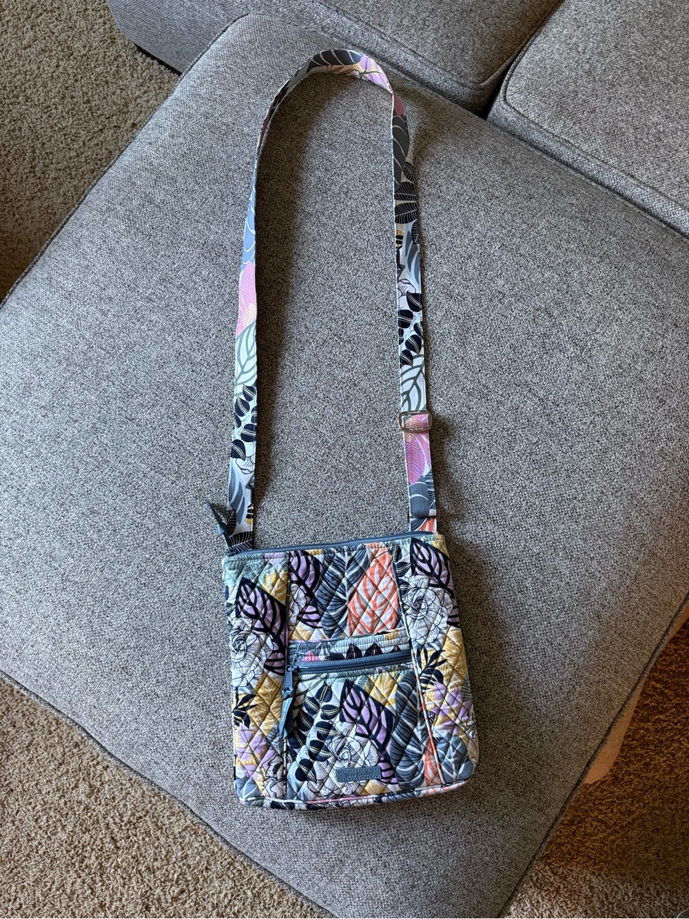 Vera Bradley Floral Quilted Crossbody in Multi Pastels